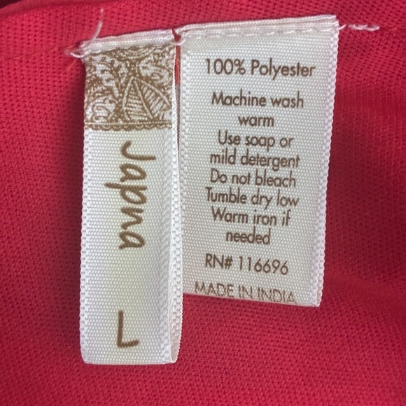 Japna Halter Neck Floral Top Red Keyhole Sleeveless Beachy Lightweight Size L - Picture 5 of 5